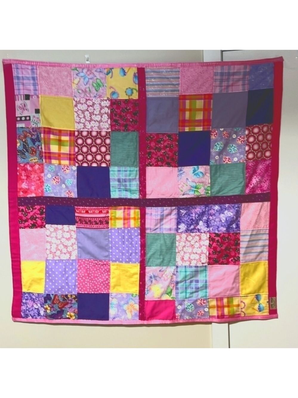 Patchwork Quilt Baby Quilt Collectible Quilt 40 x 40